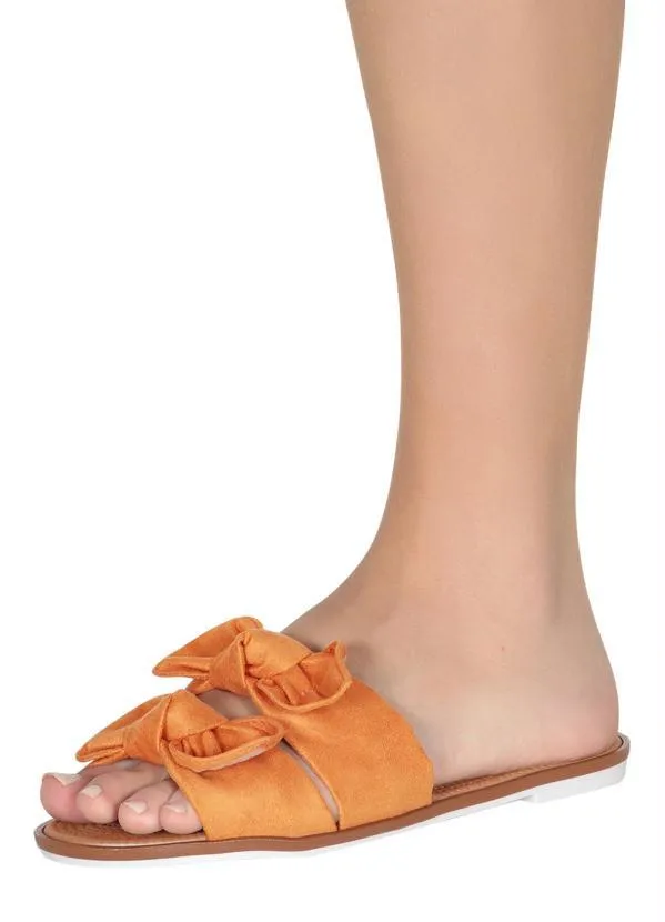 Moleca - Chinelo Moleca Laranja em Camurça 5