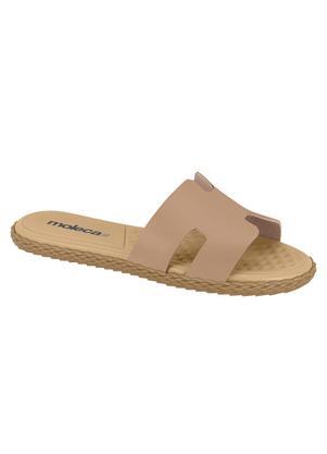 Chinelo Moleca (Nude) com Cabedal Vazado