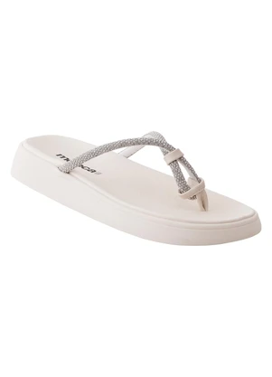 Chinelo Moleca (Off White) em Sintético - MOLECA
