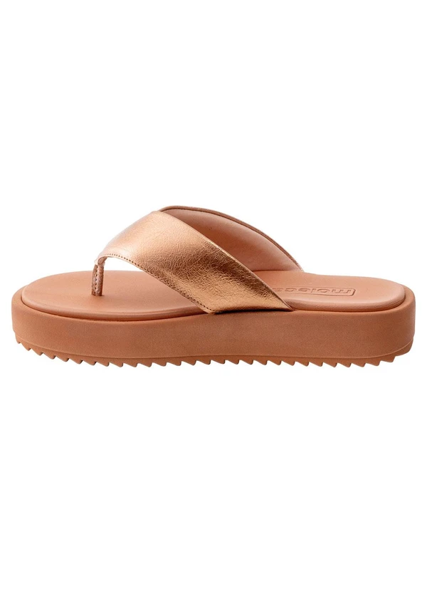 Moleca - Chinelo Moleca Ouro Rosado em Sintético 3