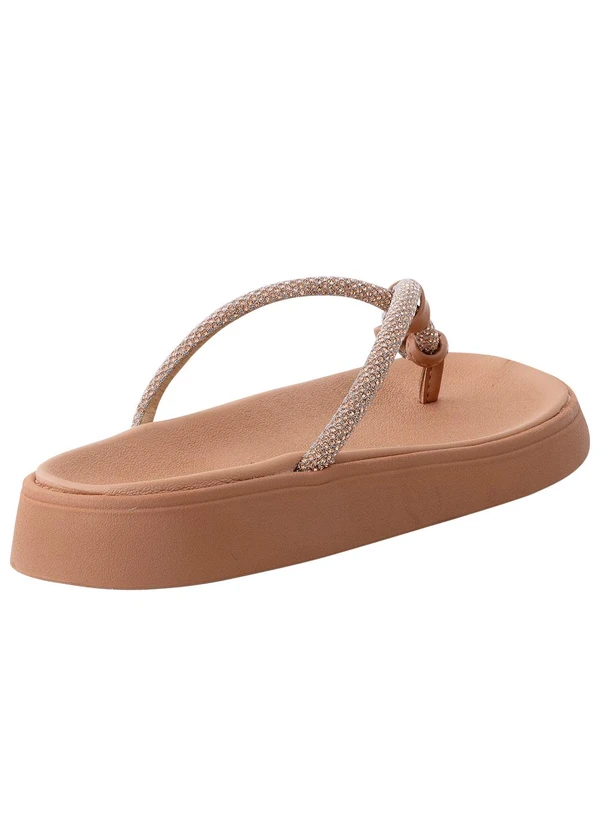 Moleca - Chinelo Moleca Ouro Rosado em Sintético 2