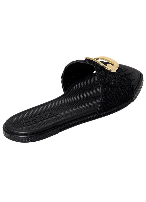 Moleca - Chinelo Moleca Preto com Bordado 2