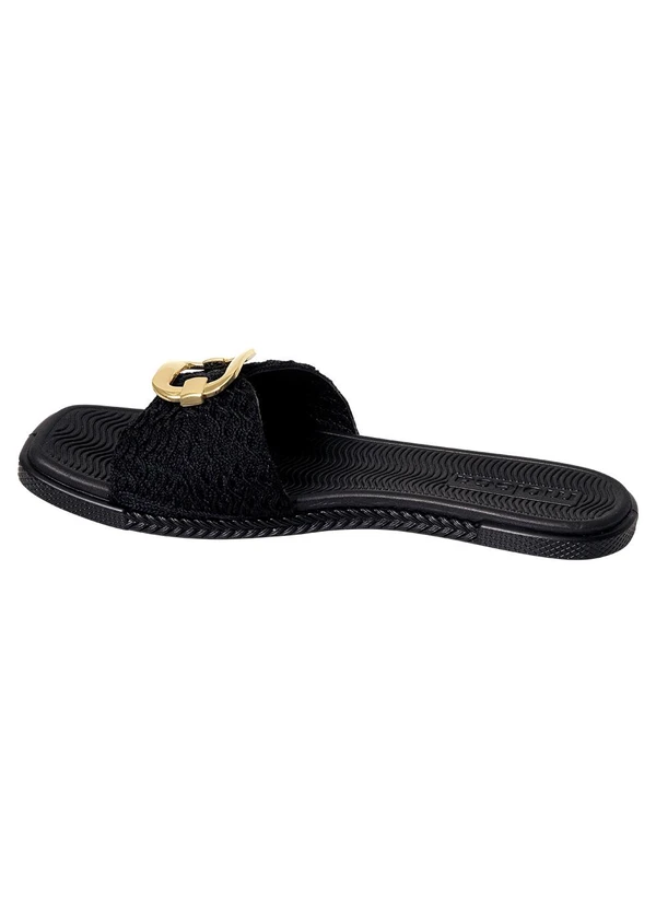 Moleca - Chinelo Moleca Preto com Bordado 3