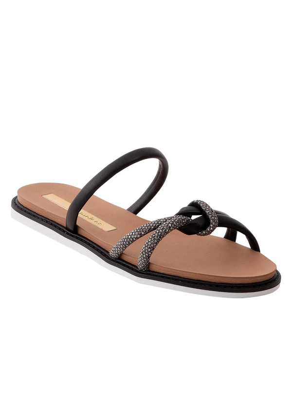 Moleca - Chinelo Moleca Preto em Sintético