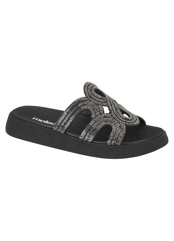Moleca - Chinelo Moleca Preto em Sintético