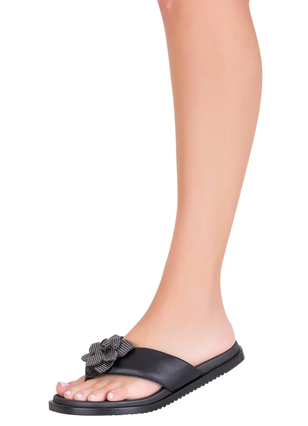 Moleca - Chinelo Moleca Preto em Sintético 5