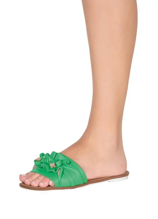 Moleca - Chinelo Moleca Verde em Sintético 5