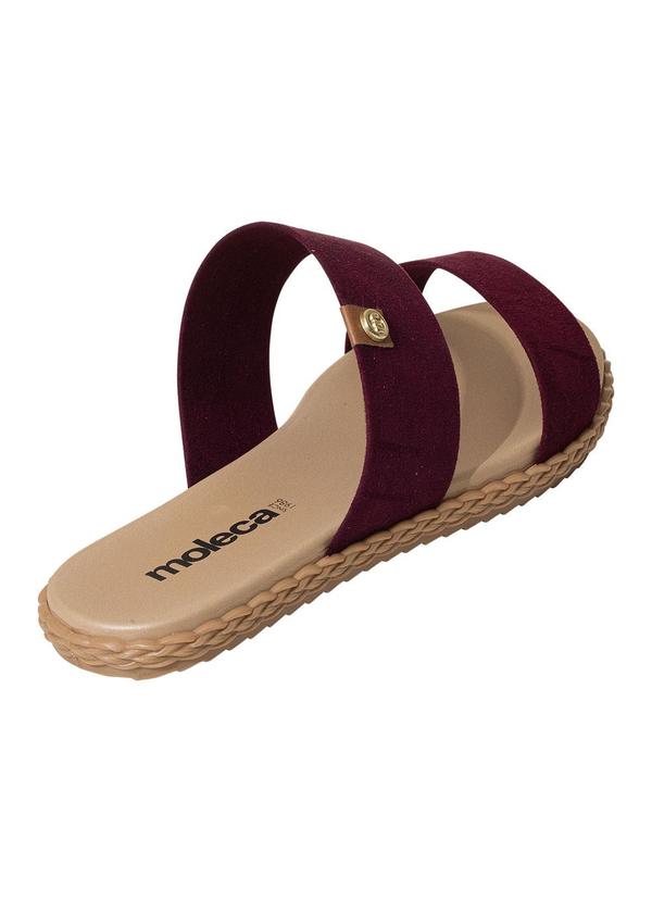 Moleca - Chinelo Moleca Vinho em Camurça Sintética 2