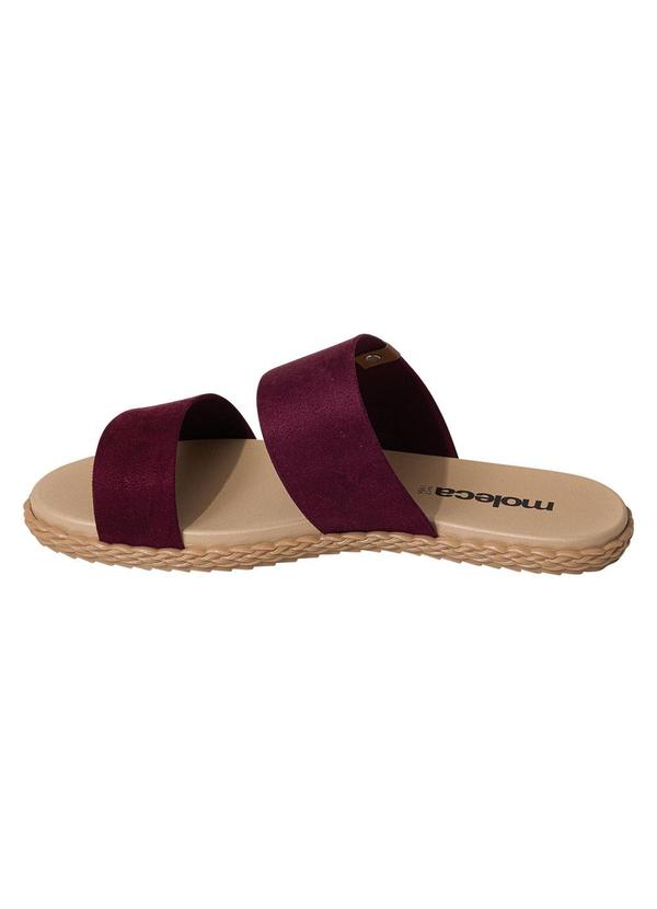 Moleca - Chinelo Moleca Vinho em Camurça Sintética 3