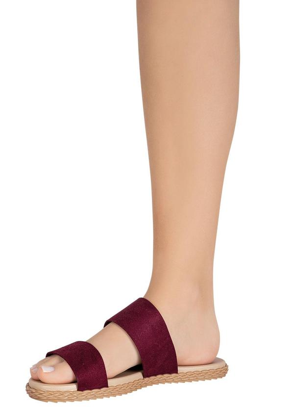 Moleca - Chinelo Moleca Vinho em Camurça Sintética 5