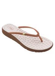 Chinelo Nude com Adereo de Corao