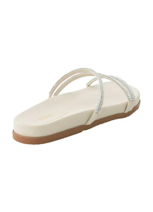 Perfecta - Papete Off White com Aplicação de Strass - PERFECTA