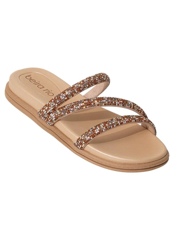 Chinelo Papete Beira Rio Caramelo em Sintético Multimarcas