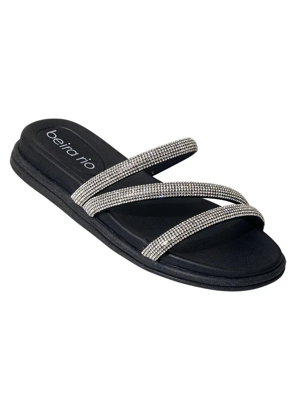 Chinelo Beira Rio Sandália Preto E Branco Beira Rio Chinelo Papete