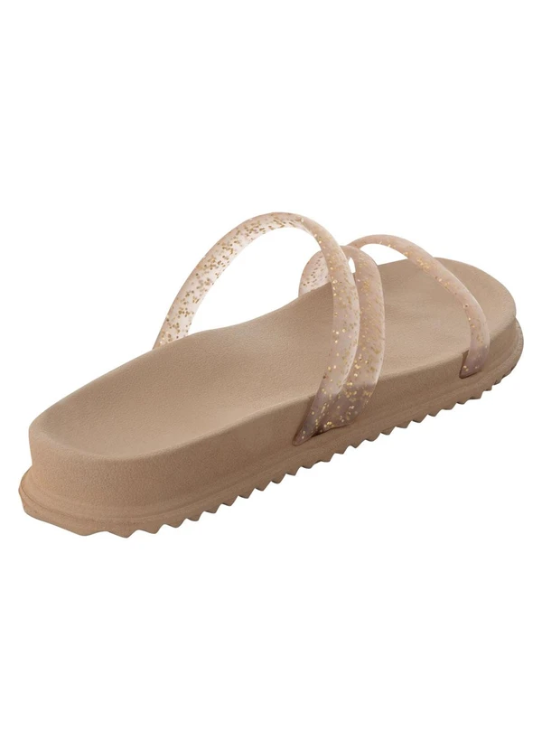 Perfecta - Chinelo Papete Dourada em Material de Pvc 2
