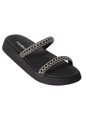 Chinelo Papete Moleca (Preto) em Sintético - MOLECA