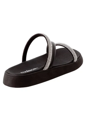 Chinelo Papete Moleca (Preto) em Sintético - MOLECA