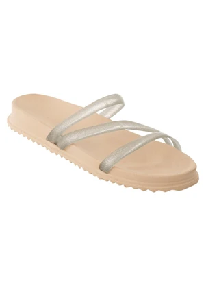 Perfecta - Chinelo Papete Prata em Material de Pvc - PERFECTA