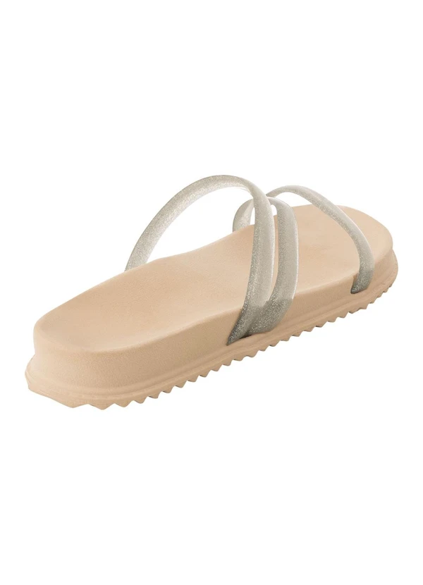 Perfecta - Chinelo Papete Prata em Material de Pvc 2