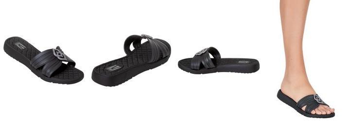 Chinelo Preto com Enfeite no Cabedal