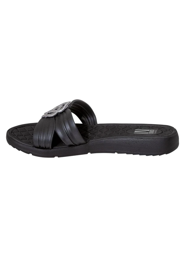Perfecta - Chinelo Preto com Enfeite no Cabedal 3