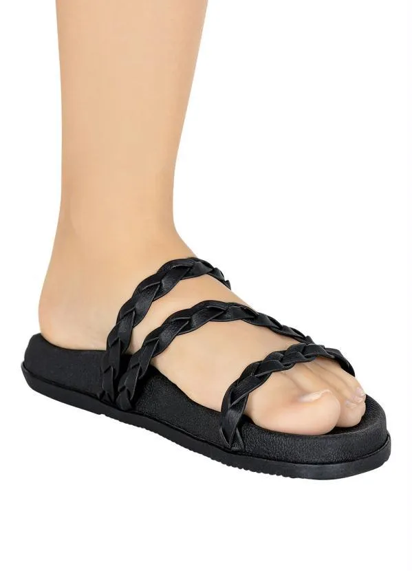 Perfecta - Chinelo Preto em Sintético 5