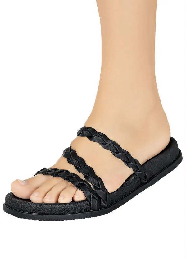 Perfecta - Chinelo Preto em Sintético 6