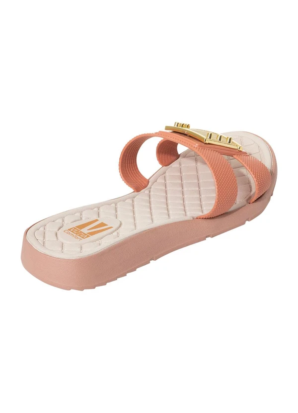 Perfecta - Chinelo Salmão com Adereço Dourado 2