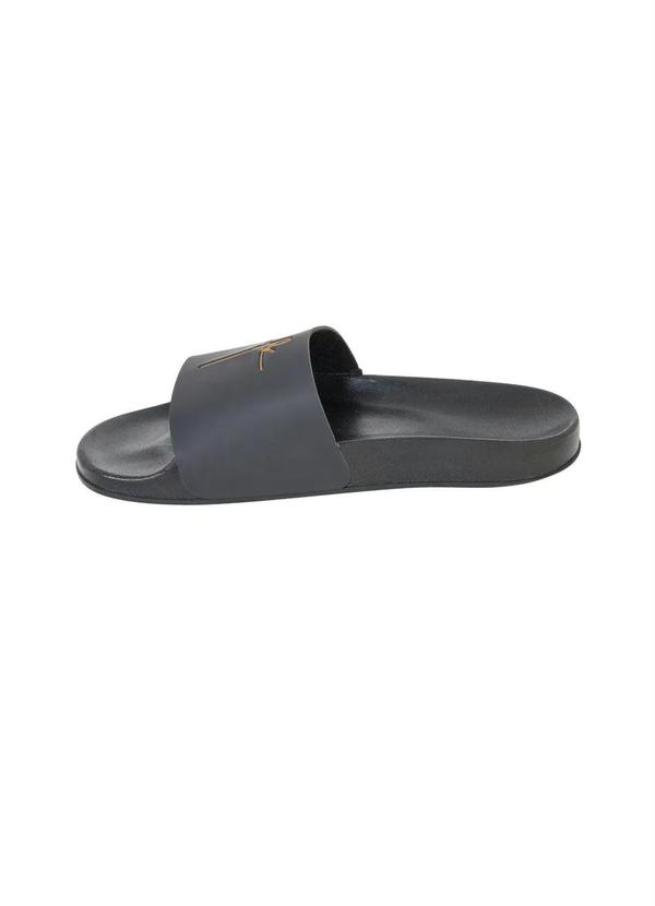 Outlet - Chinelo Slide Preto com Estampa em Relevo 3