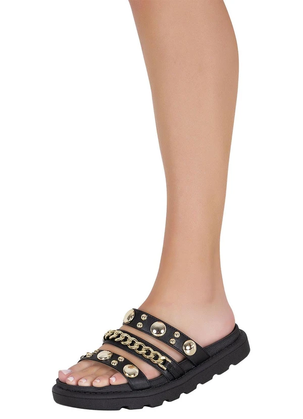 Vizzano - Chinelo Vizzano Preta em Sintético 6