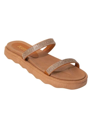 Perfecta - Papete Caramelo com Aplicações de Strass - PERFECTA