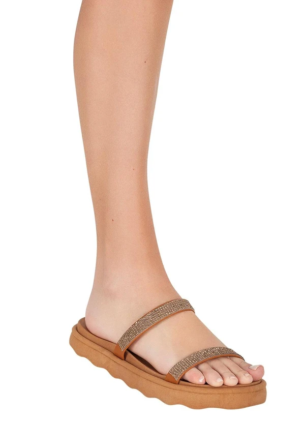 Perfecta - Papete Caramelo com Aplicações de Strass 4