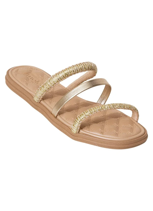 Moleca - Papete Moleca Bege em Sisntético