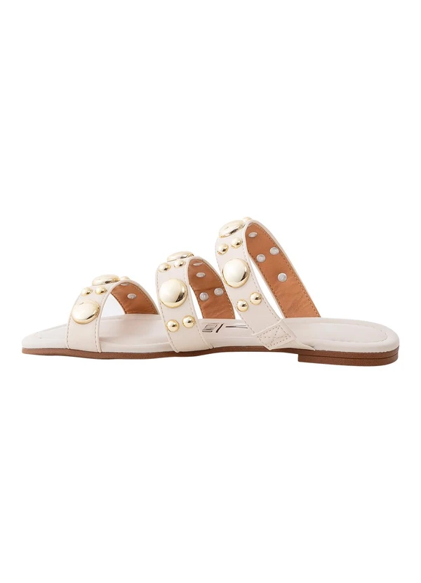 Vizzano - Rasteirinha Vizzano Branco Off em Sintético 3