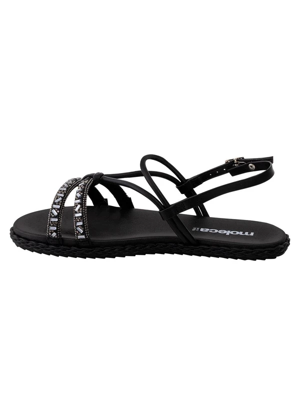 Moleca - Sandalia Moleca Preto em Sintético 3