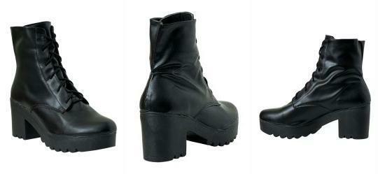 Coturno Preta em Sinttico