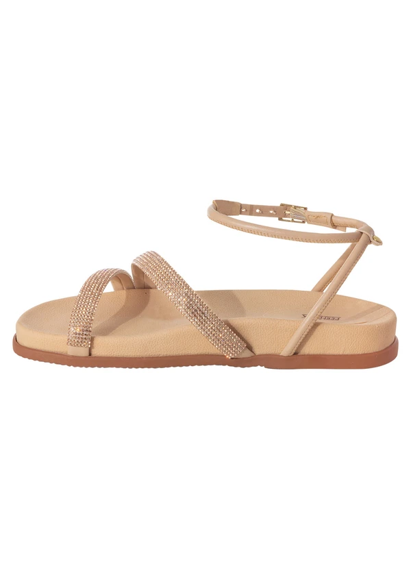 Perfecta - Sandália Papete Rosa com Detalhe de Strass 5