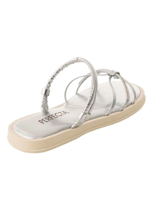Perfecta - Sandália Prata em Sintético 2