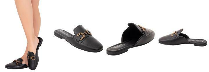 Mule Beira Rio Preto com Detalhe Dourado