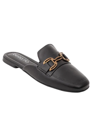 Mule Beira Rio (Preto) com Detalhe Dourado - BEIRA RIO