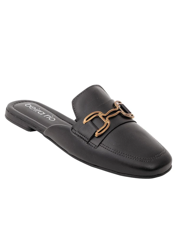 Beira Rio - Mule Beira Rio Preto com Detalhe Dourado 2