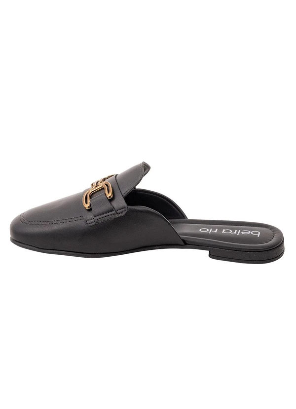 Beira Rio - Mule Beira Rio Preto com Detalhe Dourado 4