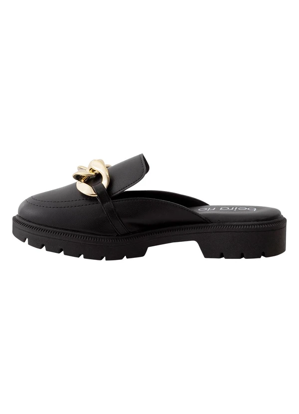 Beira Rio - Mule Beira Rio Preto em Sintético 3