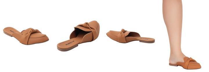 Mule Caramelo em Sinttico