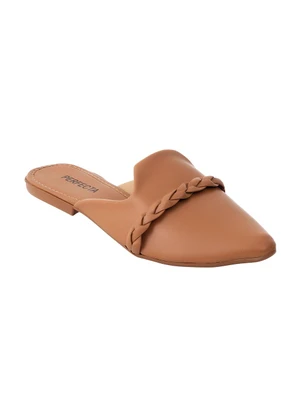 Perfecta - Mule Caramelo em Sintético - PERFECTA