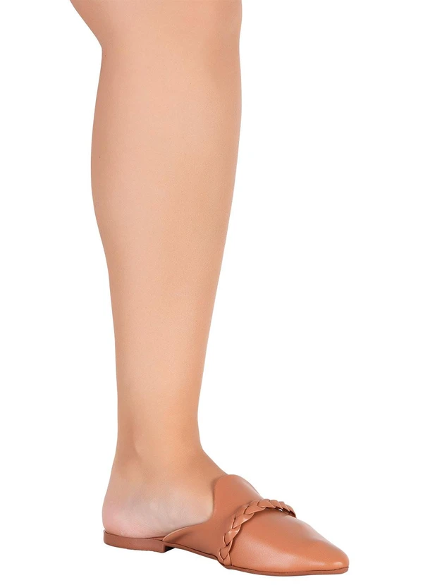 Perfecta - Mule Caramelo em Sintético 4