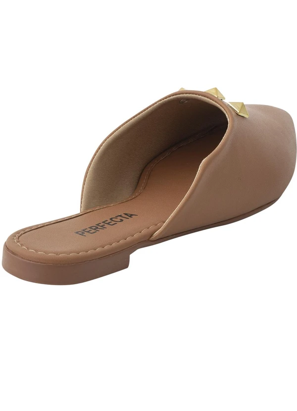 Perfecta - Mule Caramelo em Sintético 2