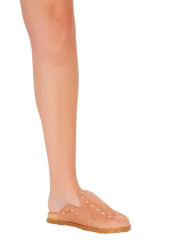 Moleca - Mule Moleca Nude em Camurça 4