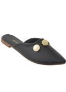 Mule Preto com Detalhe Dourado