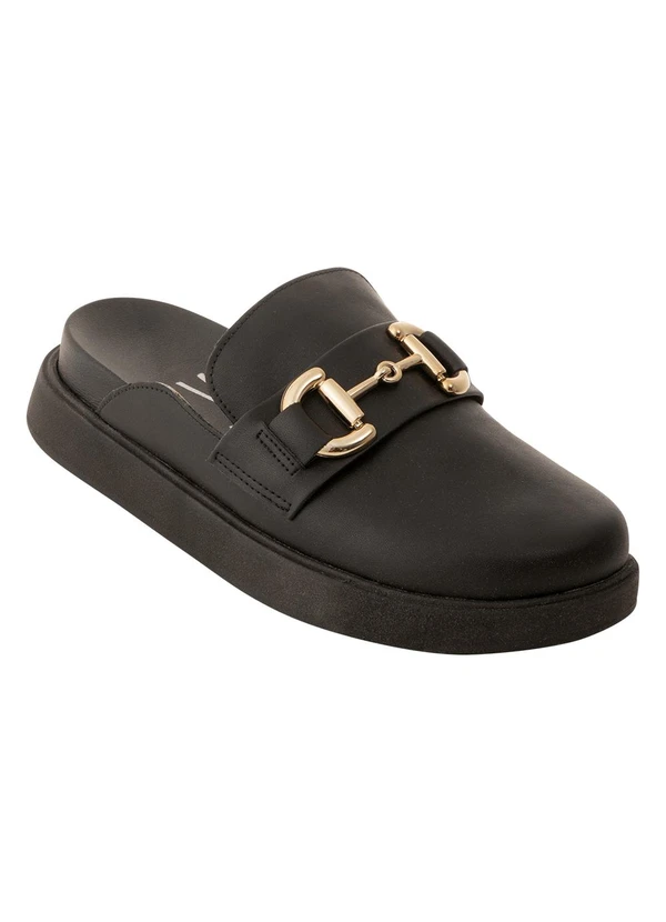 Mule Vizzano Preto em Sintético - Multimarcas